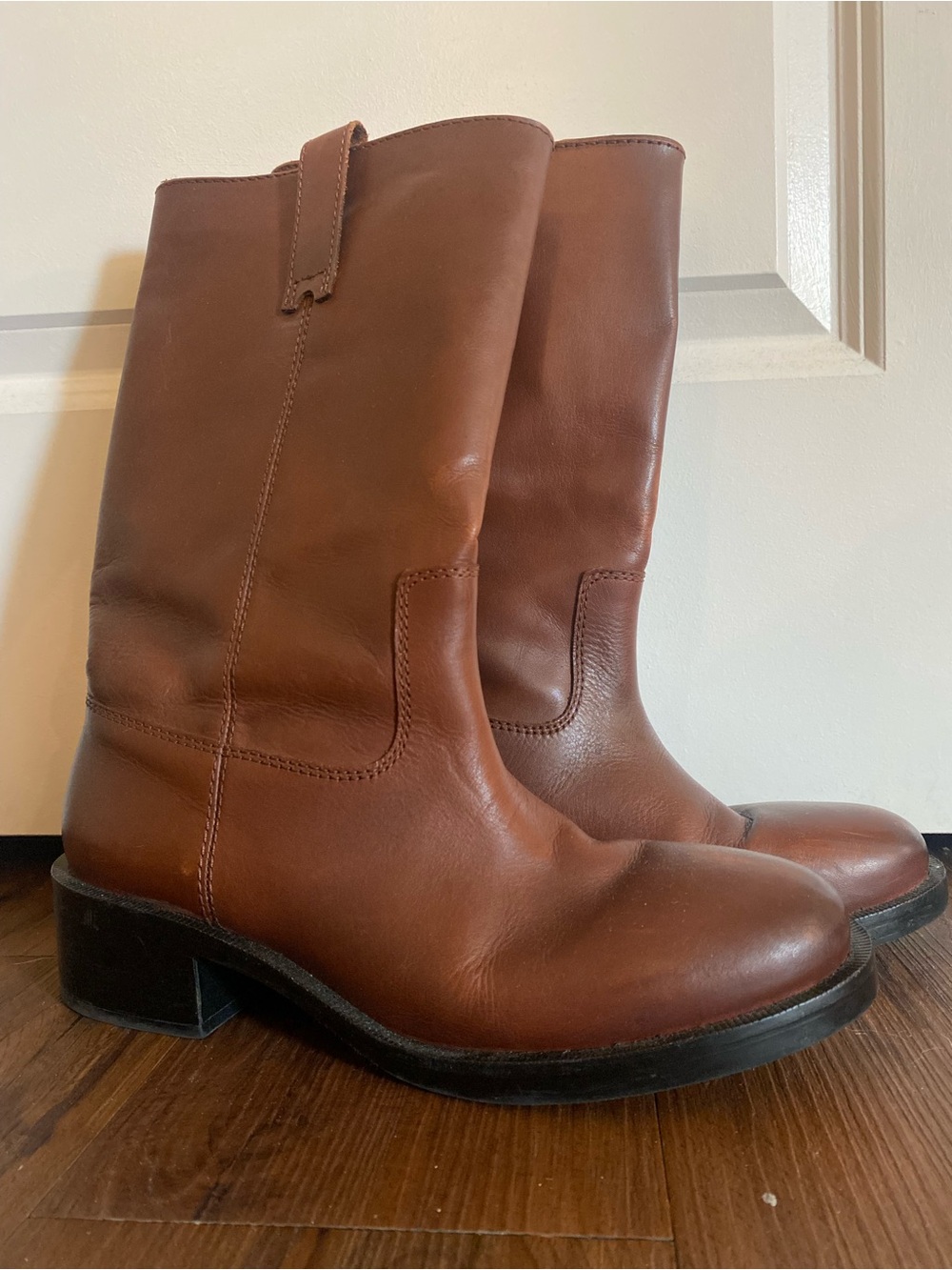 Zara Mid-Calf Brown Boots